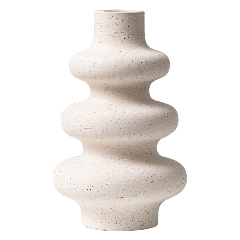 Frosted Grain Ceramic Spot Vase Arrangement