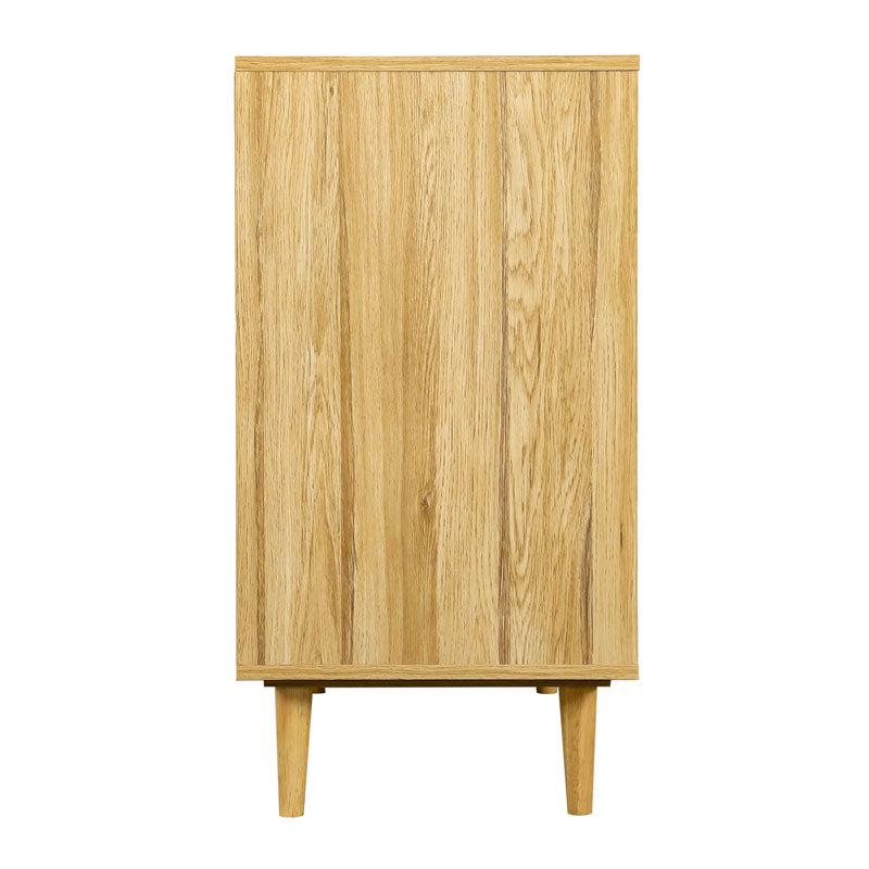 Rattan Storage Cabinet: Accent Cabinet with Doors Buffet Cabinet with Storage for Living Room Hallway Bedroom